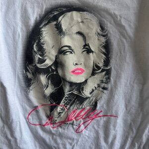 Dolly Parton Tee with Pink Accents